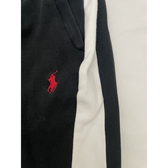 Polo Ralph Lauren Track Pants Men's XL Black White Side Stripe Ankle Zip - Picture 4 of 9